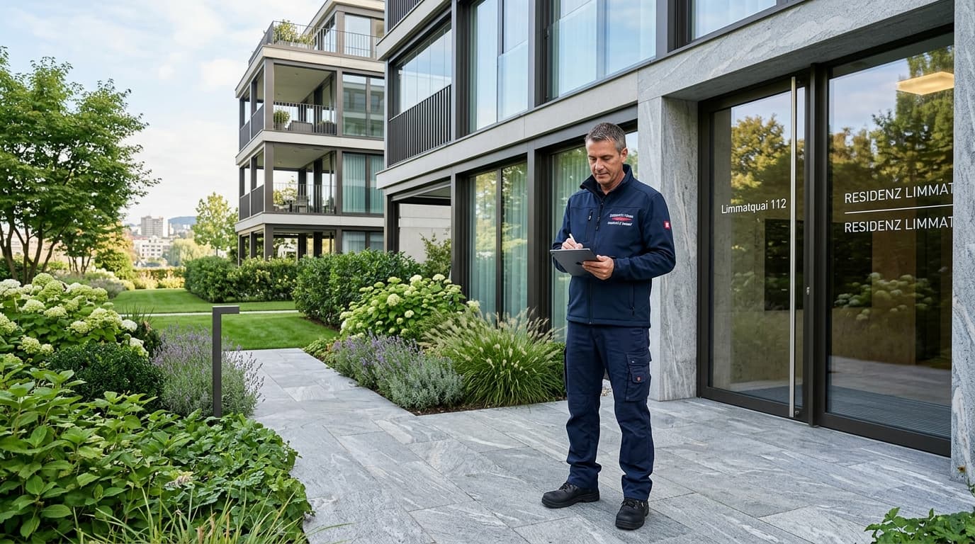 Professional cleaning of aluminium venetian blinds and window frame rebates in Zurich
